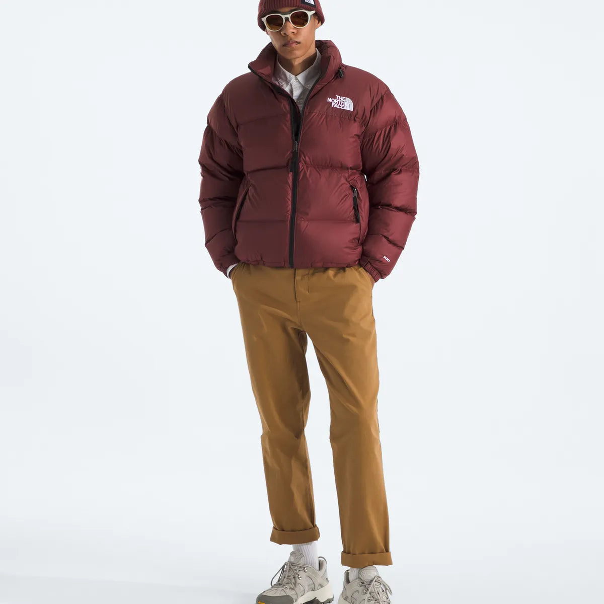 Chaqueta De Pluma 1996 Retro Nuptse Hombre Burdeo