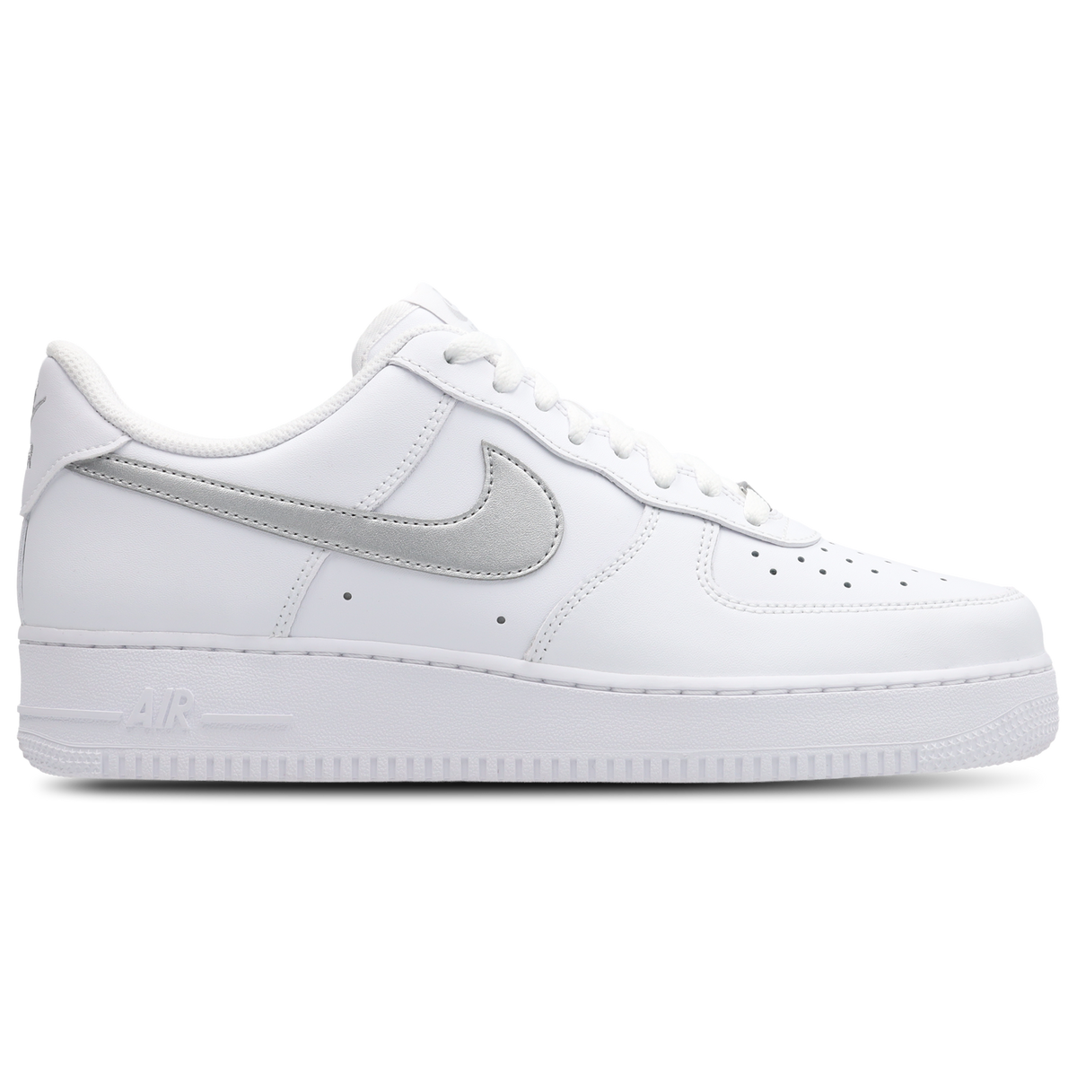 Nike Air Force 1 Low Hombre White-Metallic
