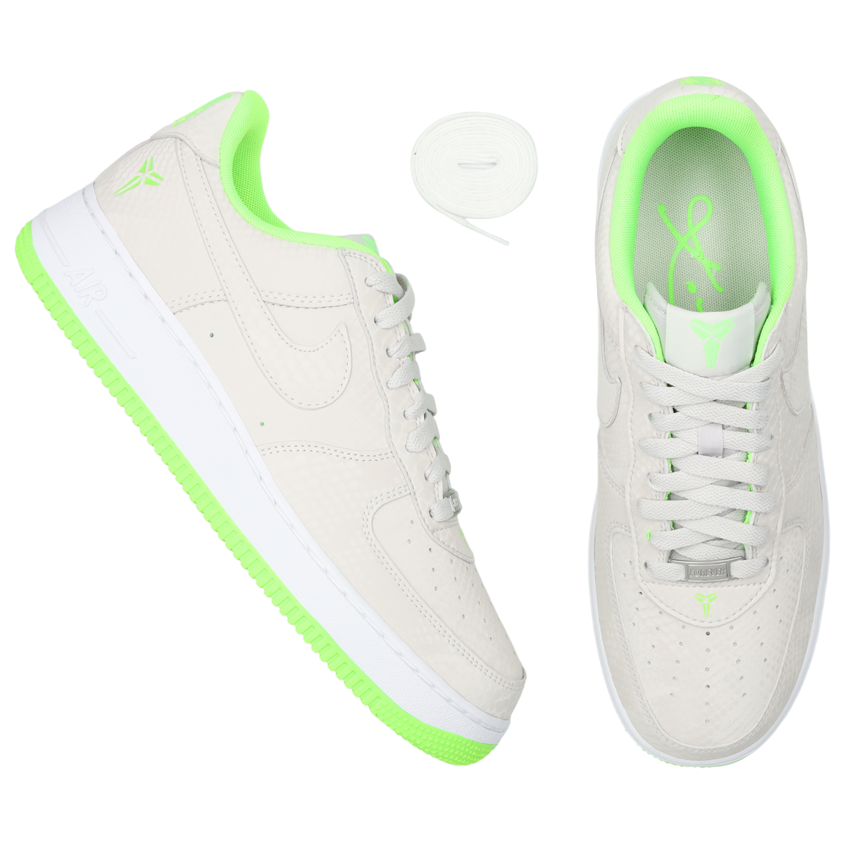 Nike Air Force 1 Low Hombre Vast Grey-Electric Green-White
