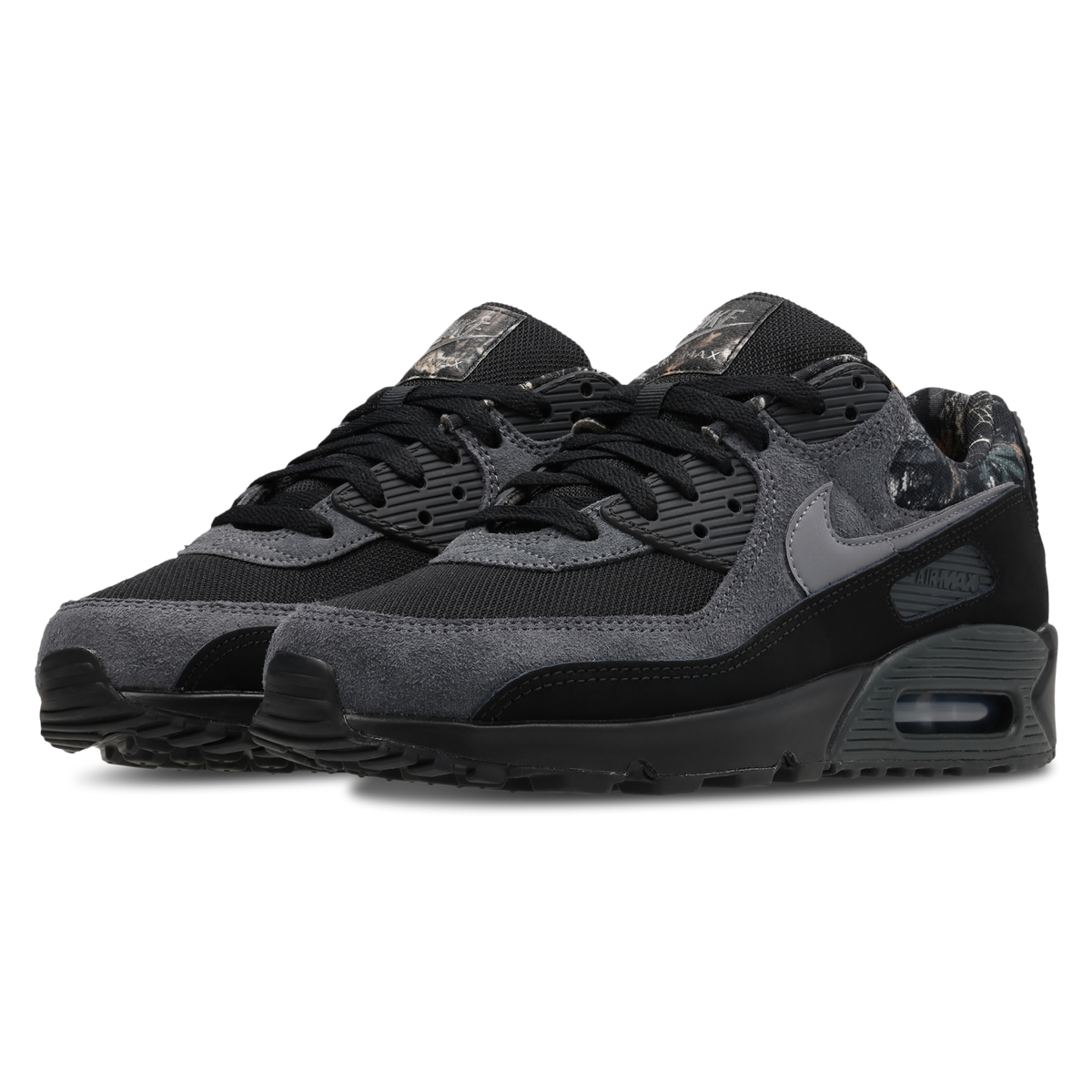 Nike Air Max 90 Black-Mtlc Cool Grey-Dk Smoke