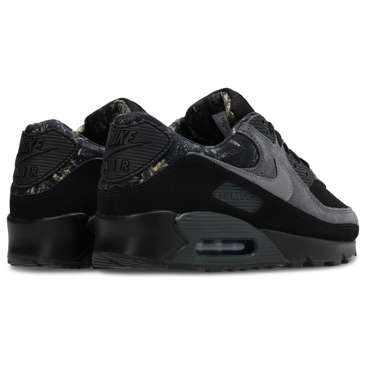 Nike Air Max 90 Black-Mtlc Cool Grey-Dk Smoke