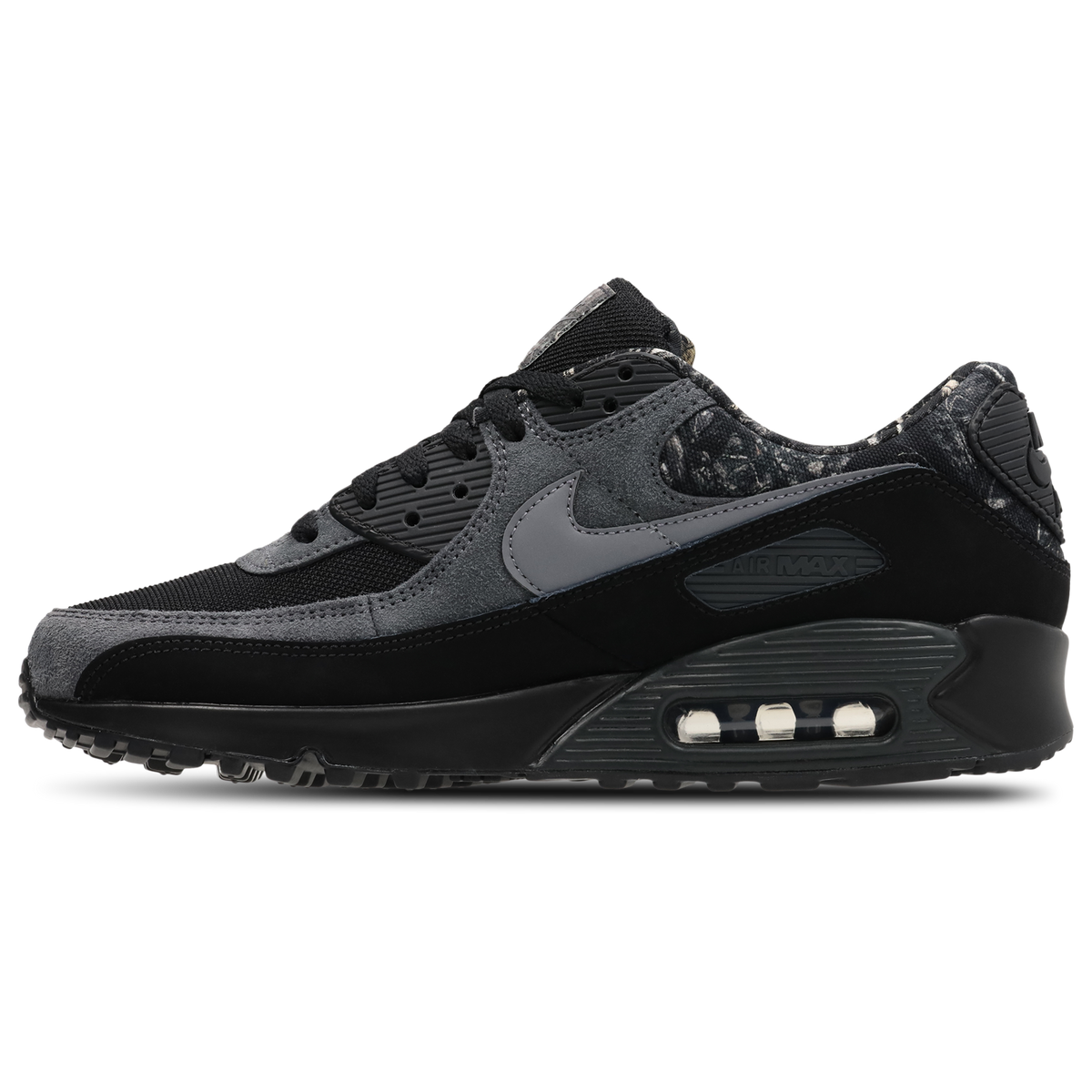 Nike Air Max 90 Black-Mtlc Cool Grey-Dk Smoke