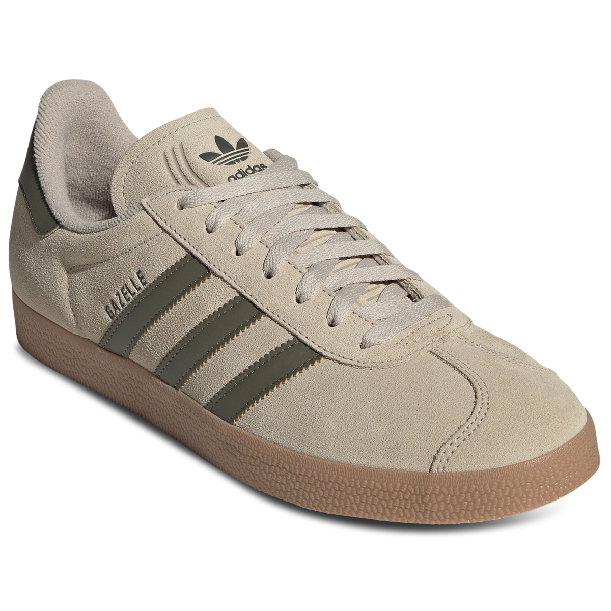 Adidas Gazelle Hombre Khaki Three-Olive Strata-Gum4