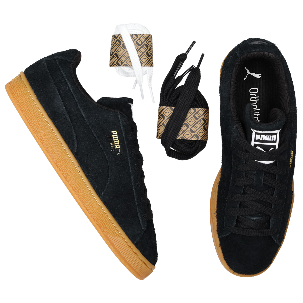 Puma Suede XL Hombre Black-Gold