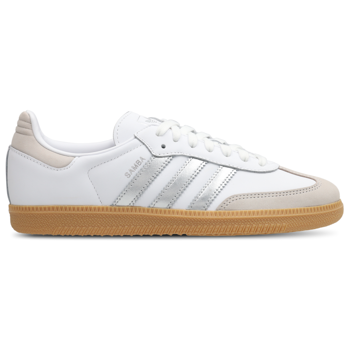 Adidas Samba OG Mujer Cloud White-Silver Metallic