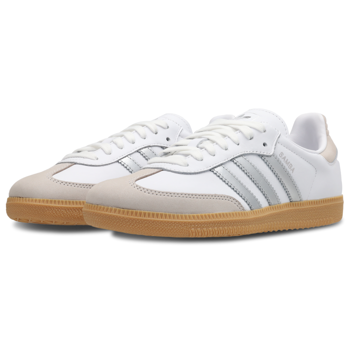 Adidas Samba OG Mujer Cloud White-Silver Metallic