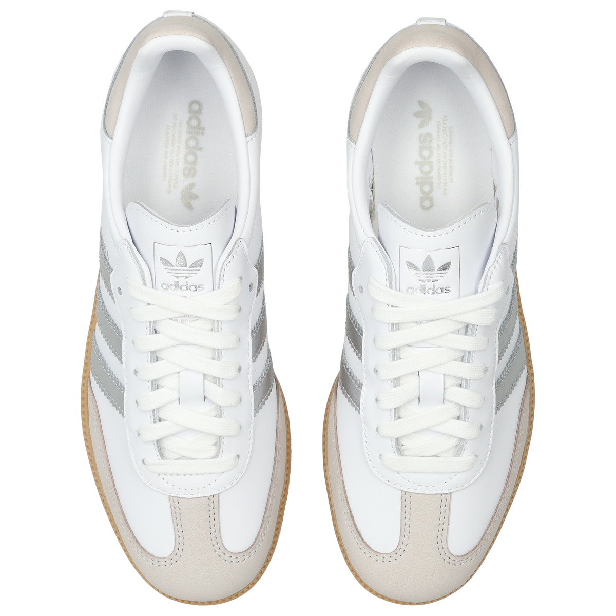 Adidas Samba OG Mujer Cloud White-Silver Metallic