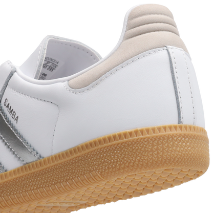 Adidas Samba OG Mujer Cloud White-Silver Metallic
