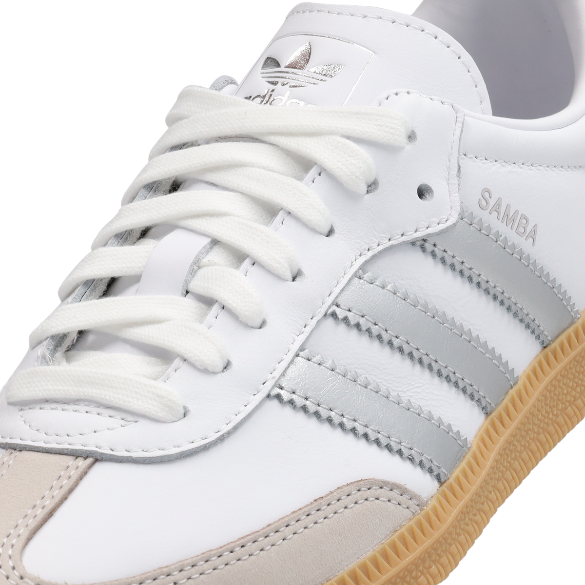 Adidas Samba OG Mujer Cloud White-Silver Metallic