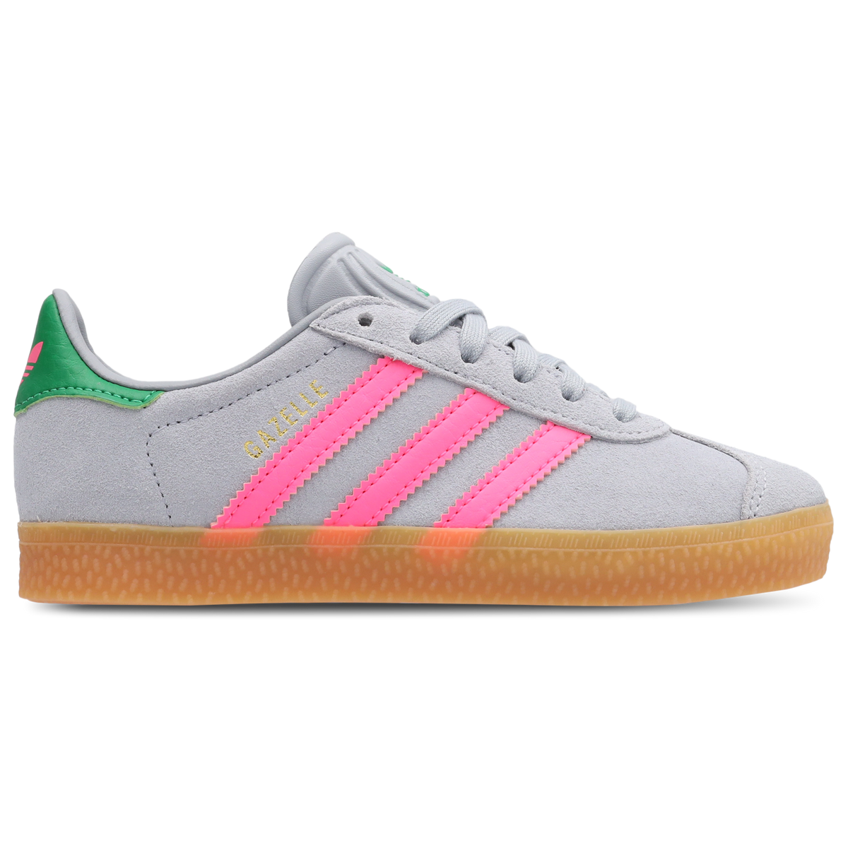 Adidas Gazelle Mujer Halo Silver-Lucid Pink-Green