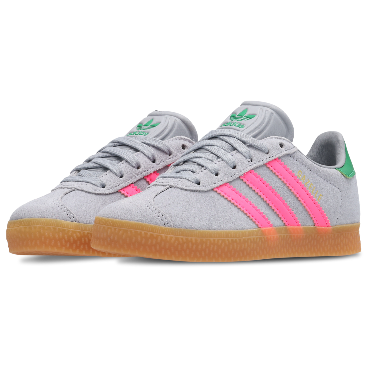 Adidas Gazelle Mujer Halo Silver-Lucid Pink-Green