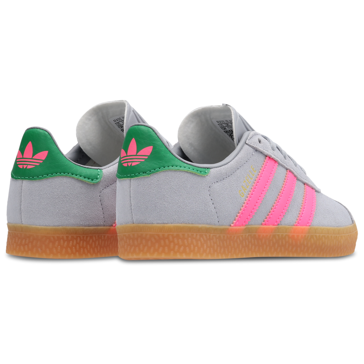 Adidas Gazelle Mujer Halo Silver-Lucid Pink-Green