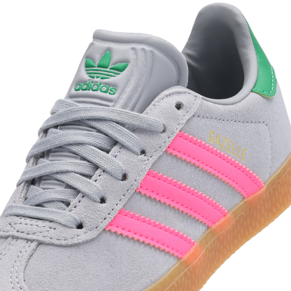 Adidas Gazelle Mujer Halo Silver-Lucid Pink-Green