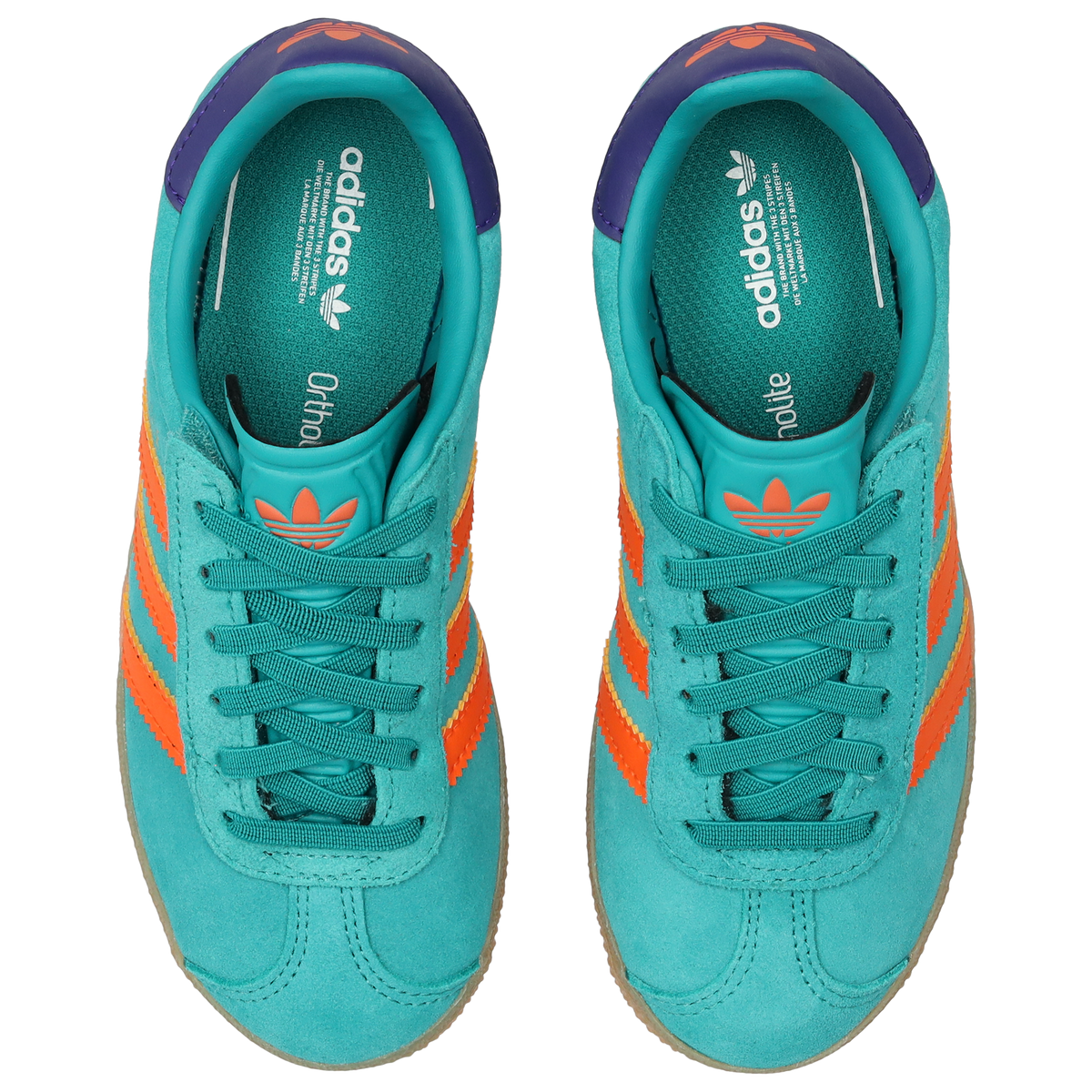 Adidas Gazelle Mujer Pure Teal-Impact Orange-Collegiate Purple