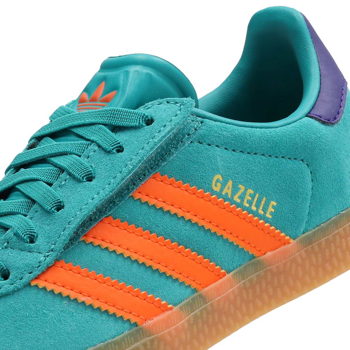 Adidas Gazelle Mujer Pure Teal-Impact Orange-Collegiate Purple