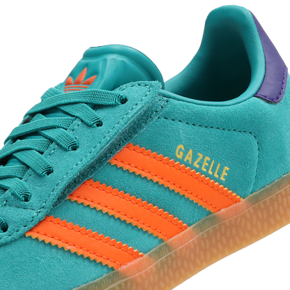 Adidas Gazelle Mujer Pure Teal-Impact Orange-Collegiate Purple