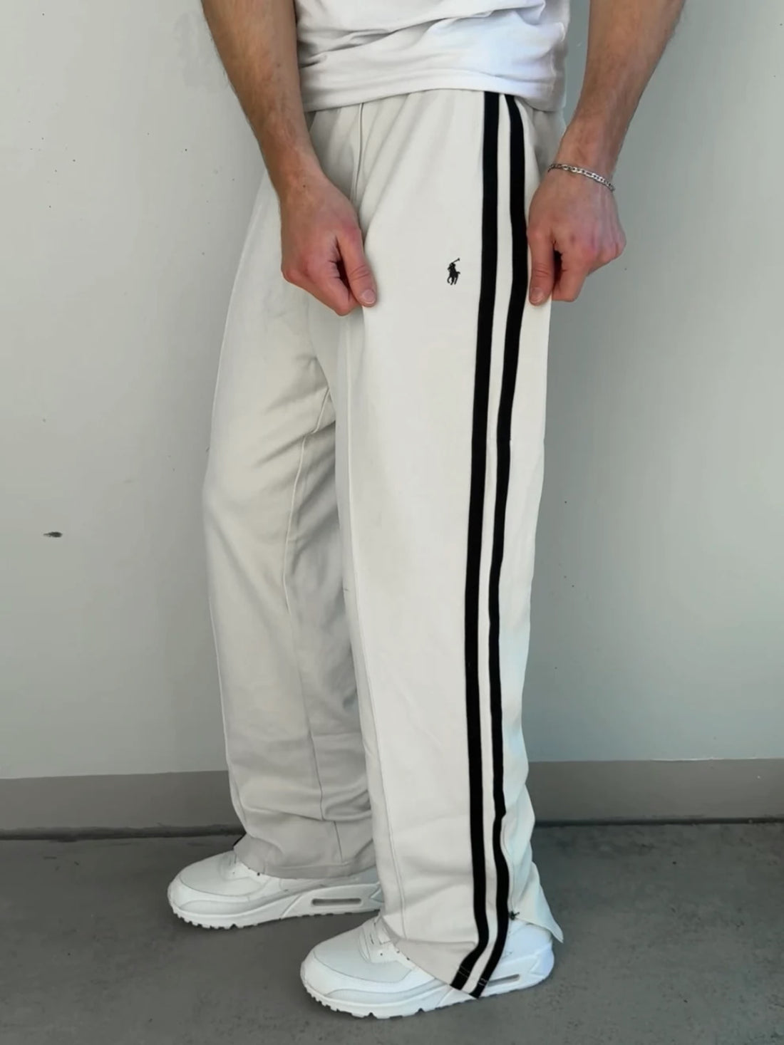 Polo Ralph Lauren Vintage Striped Jogger Pants – White