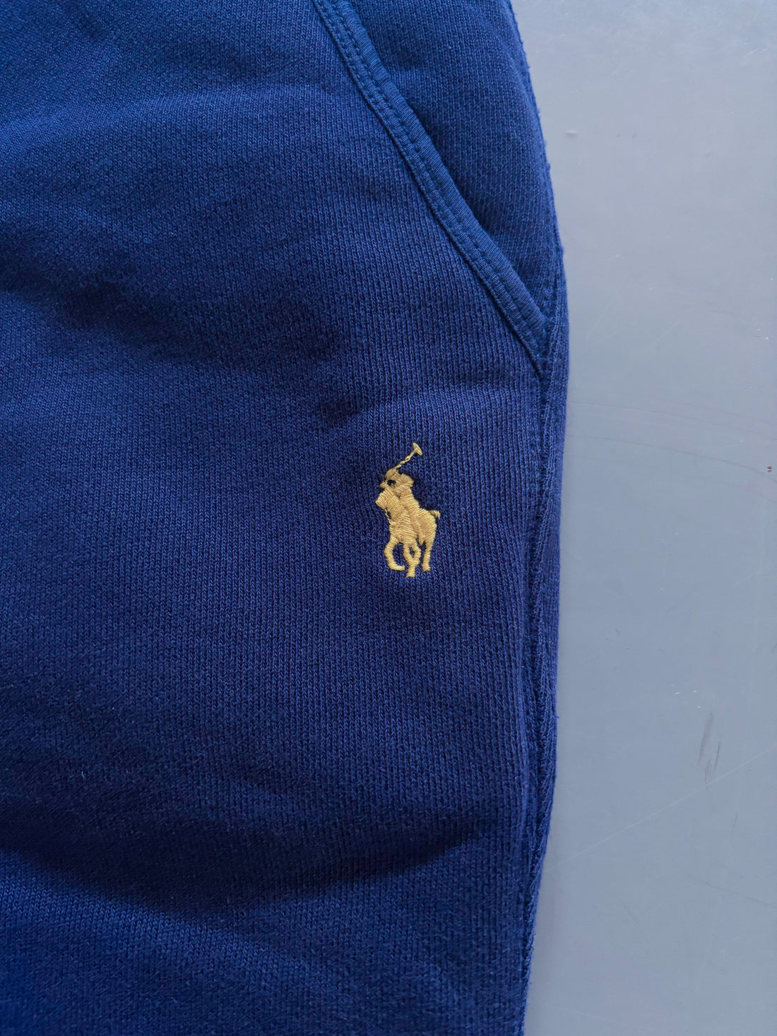 Polo Ralph Lauren Vintage Jogger Pants – Navy Blue (Yellow Logo)