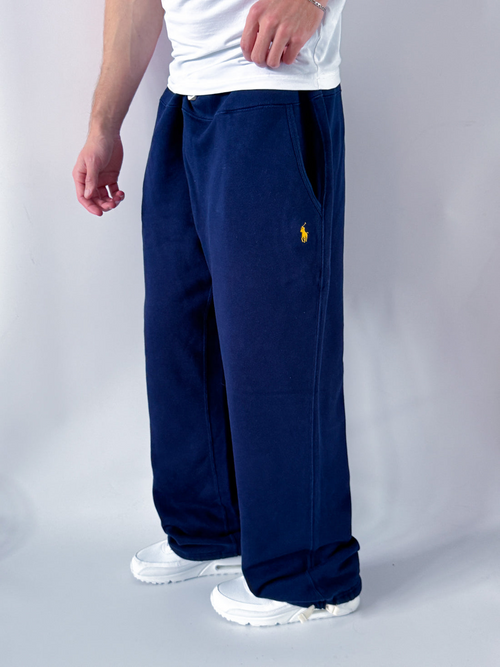 Polo Ralph Lauren Vintage Jogger Pants – Navy Blue (Yellow Logo)