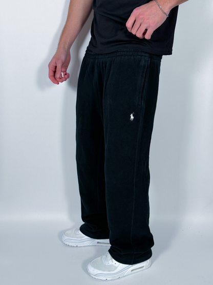 Polo Ralph Lauren Vintage Jogger Pants – Black (White Logo)