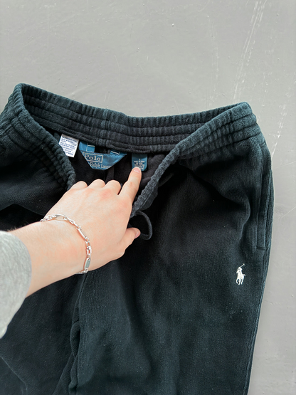 Polo Ralph Lauren Vintage Jogger Pants – Black (White Logo)