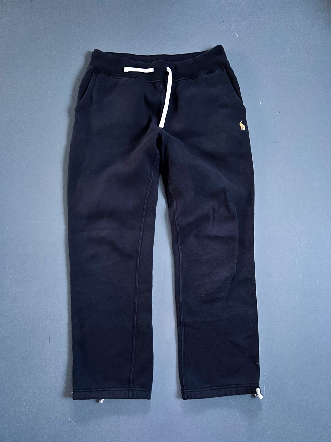 Polo Ralph Lauren Vintage Jogger Pants – Black (Yellow Logo)