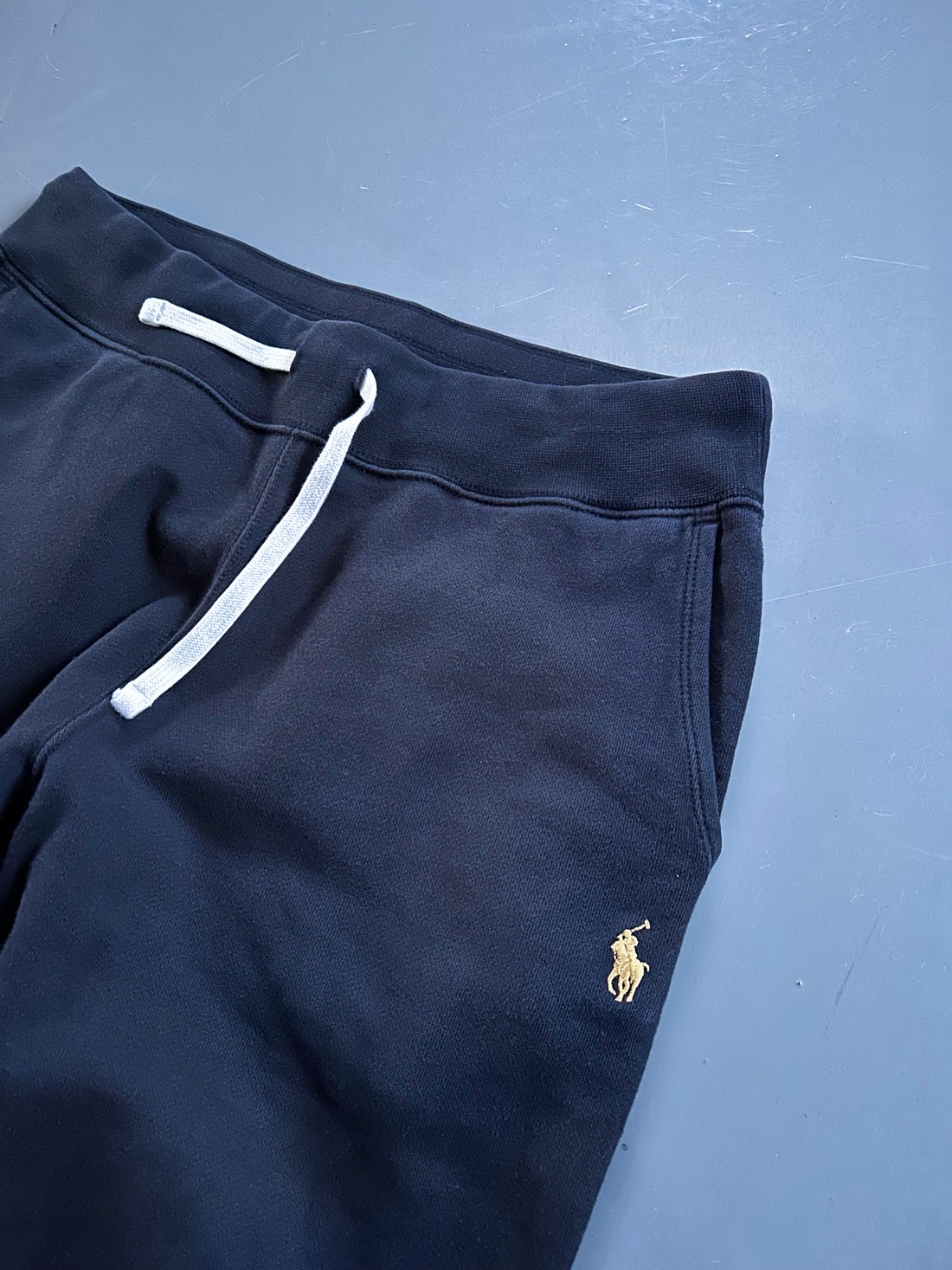 Polo Ralph Lauren Vintage Jogger Pants – Black (Yellow Logo)