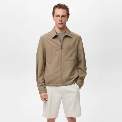 Chaqueta Lyocell Bolsillo Hombre Mango Man