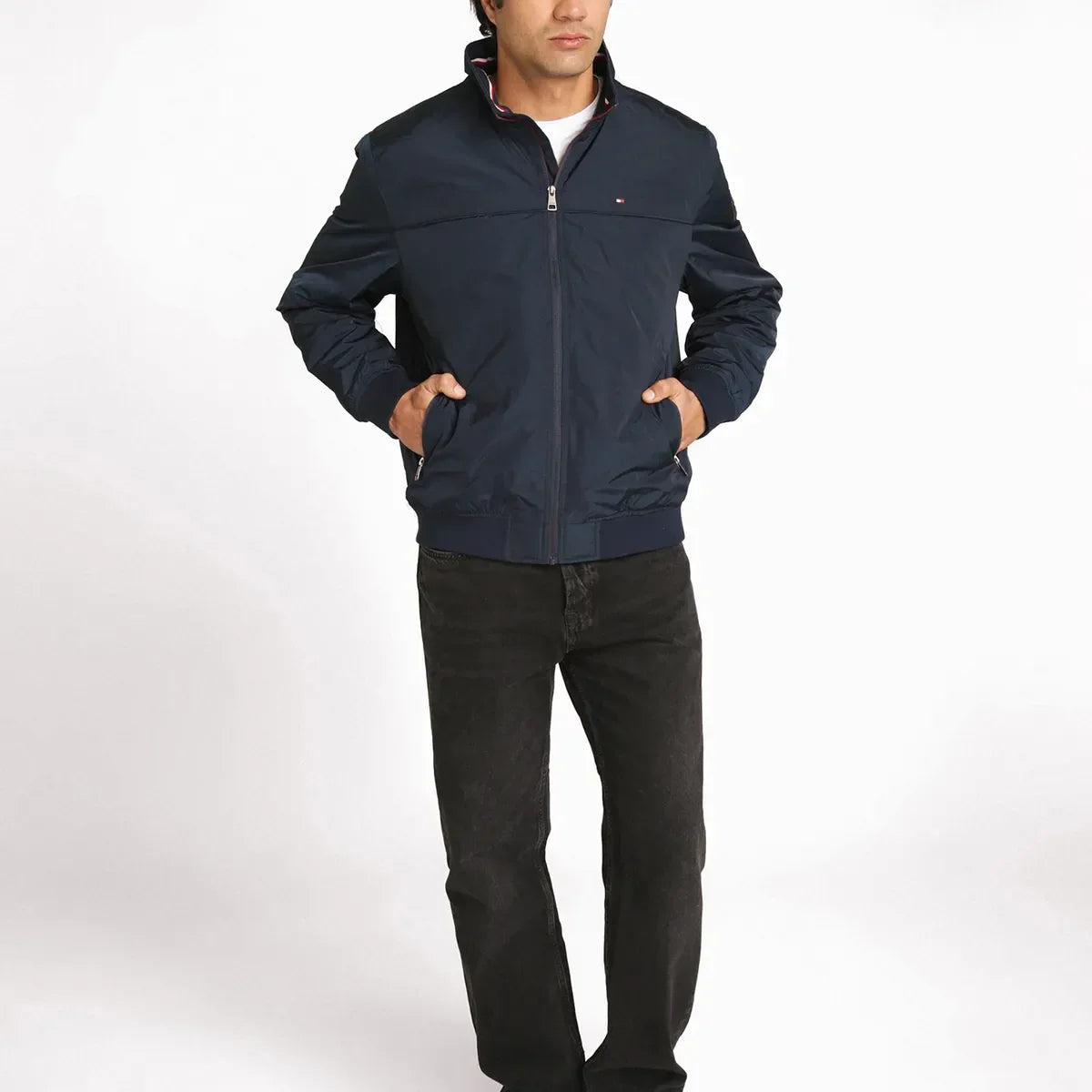 Chaqueta Bomber Golf Con Logo Azul Tommy Hilfiger