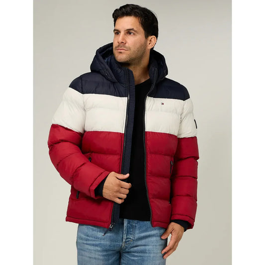 Parka Acolchada Con Gorro Multicolor Tommy Hilfiger